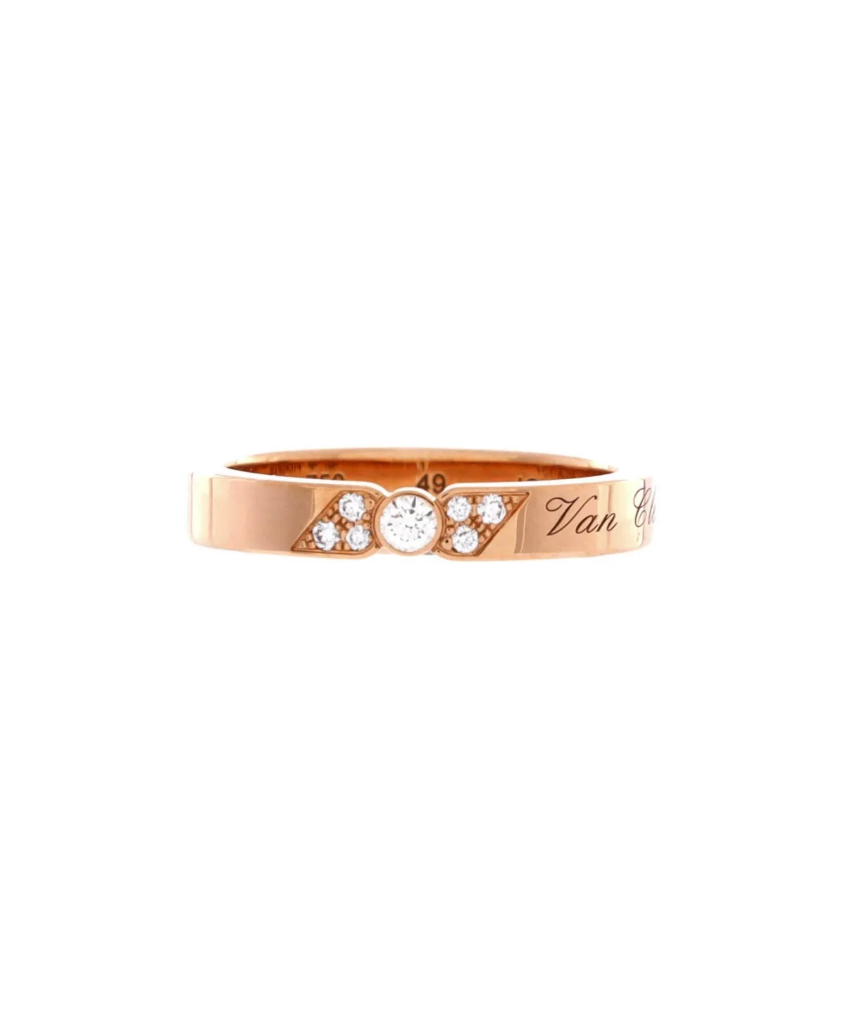 Pre-Owned Van Cleef & Arpels Diamond Toujours Signature Etoiles Wedding Band (0.07 ct. t.w.) in 18K Rose Gold by Pre Owned Van Cleef & Arpels
