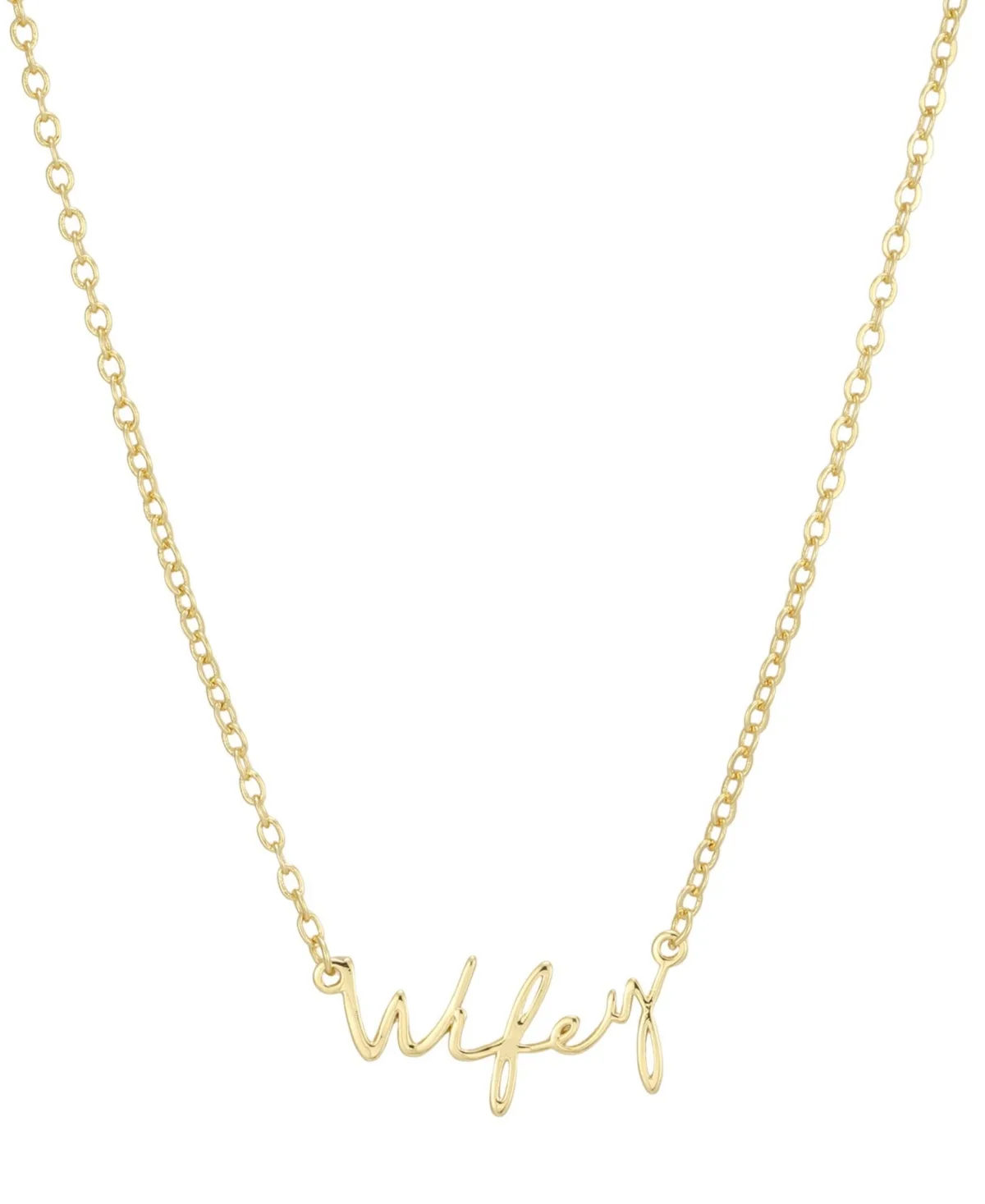 Adjustable Wifey Nameplate Necklace by Adornia