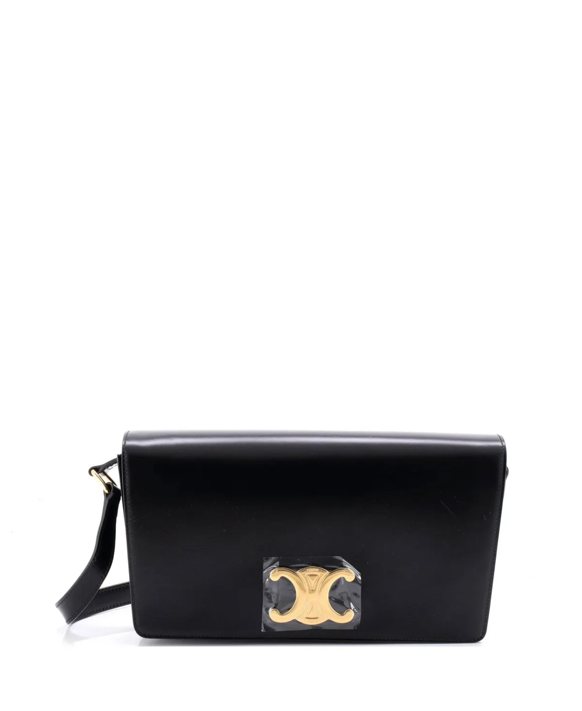 Pre-Owned Celine Trapeze Triomphe Shoulder Bag Smooth Calfskin by Celine