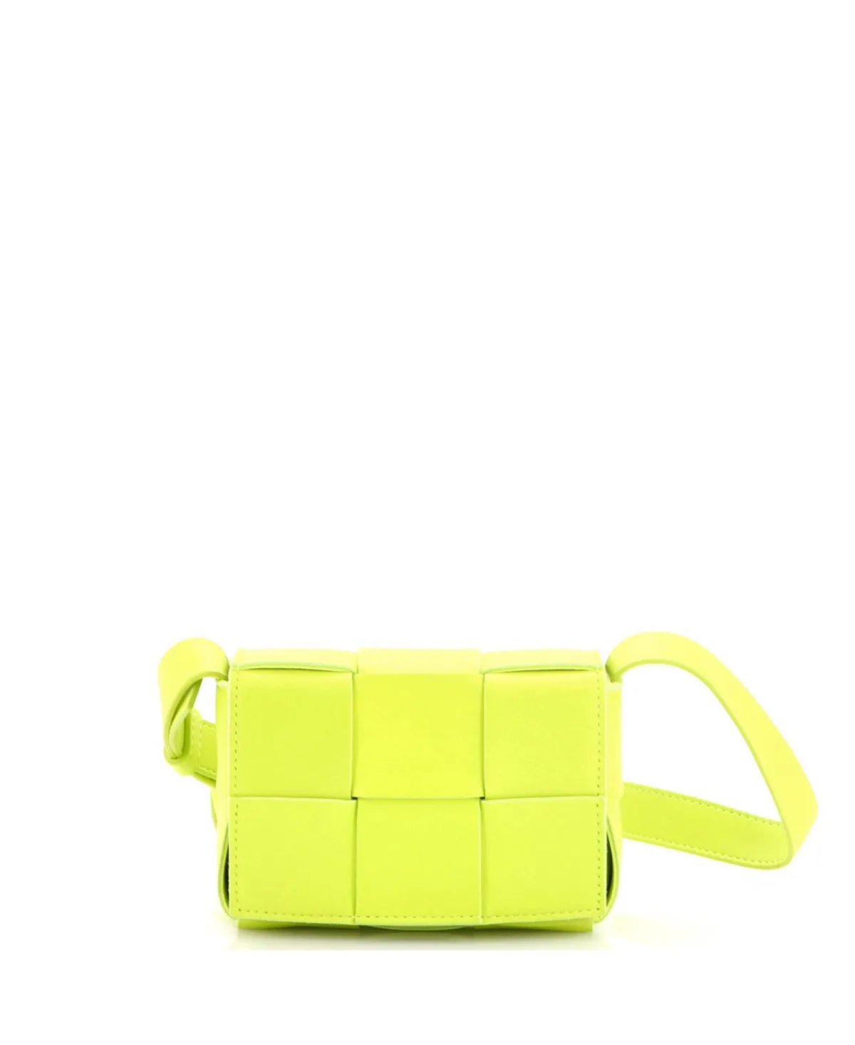 Pre-Owned Bottega Veneta Candy Cassette Crossbody Bag Maxi Intrecciato Leather