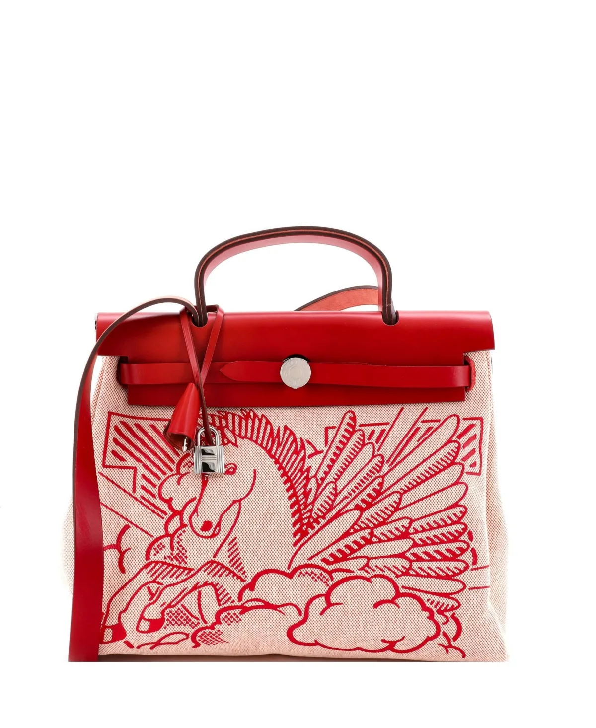Pre-Owned 31 Herbag Zip Pegase Pop Toile and Leather by Hermes