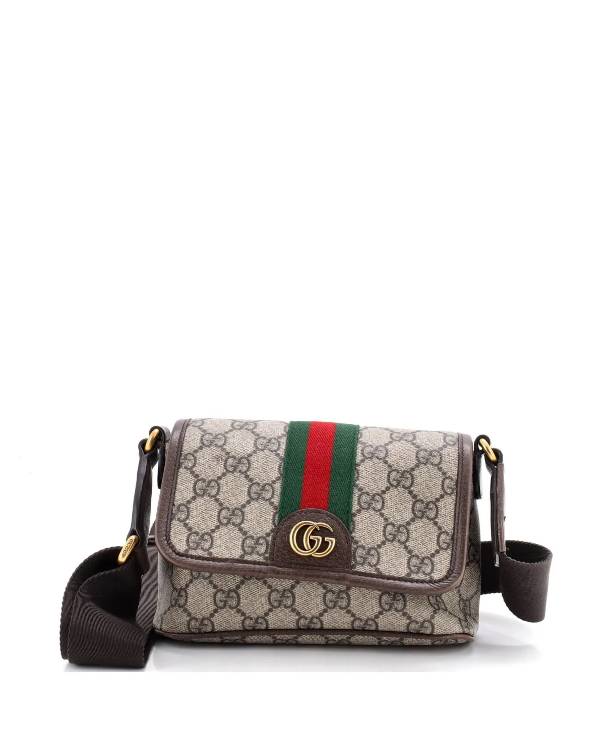 Pre-Owned Mini Ophidia Flap Shoulder Bag Gg Coated Canvas