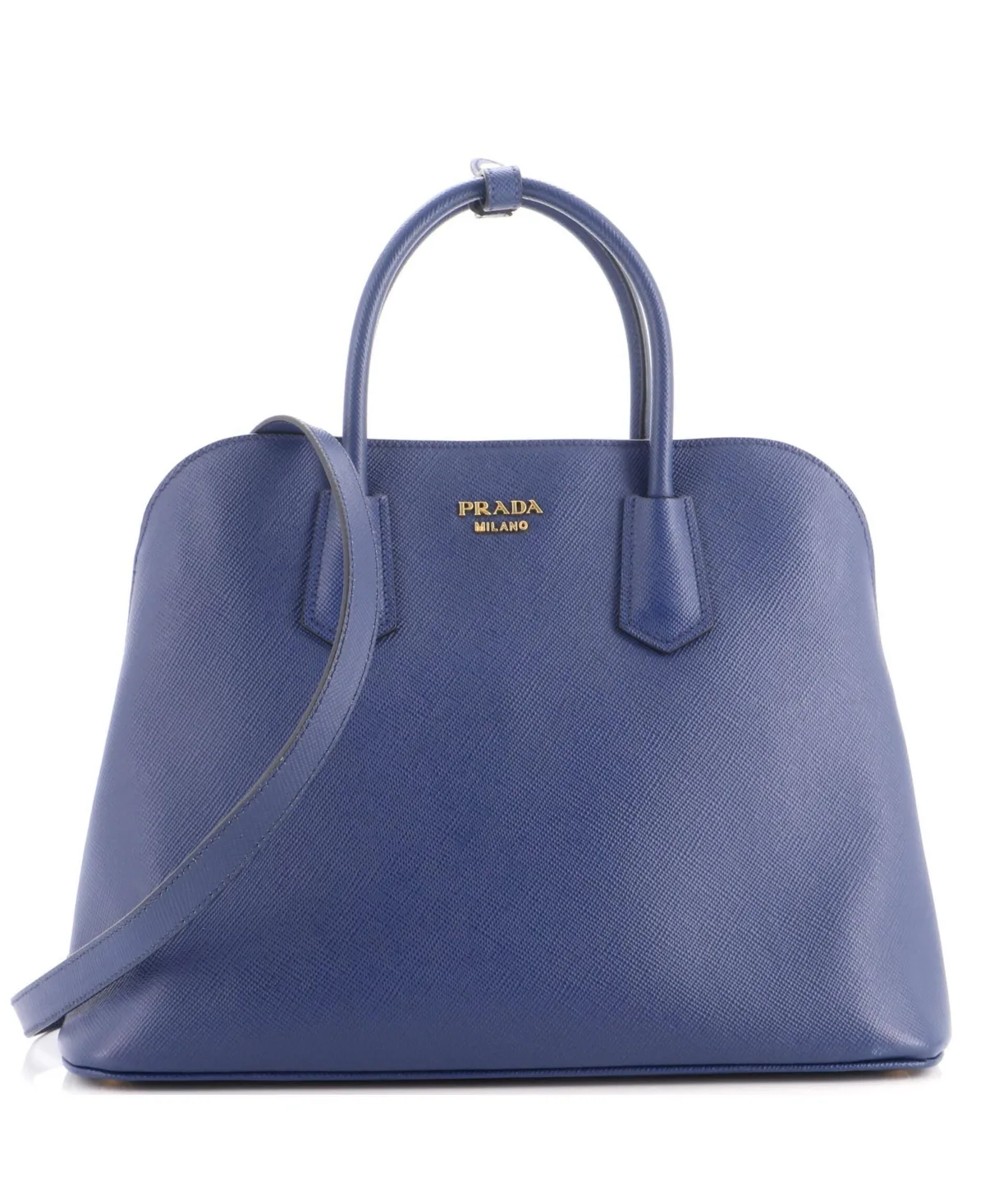 Pre-Owned Large Convertible Dome Satchel Saffiano Leather by Prada