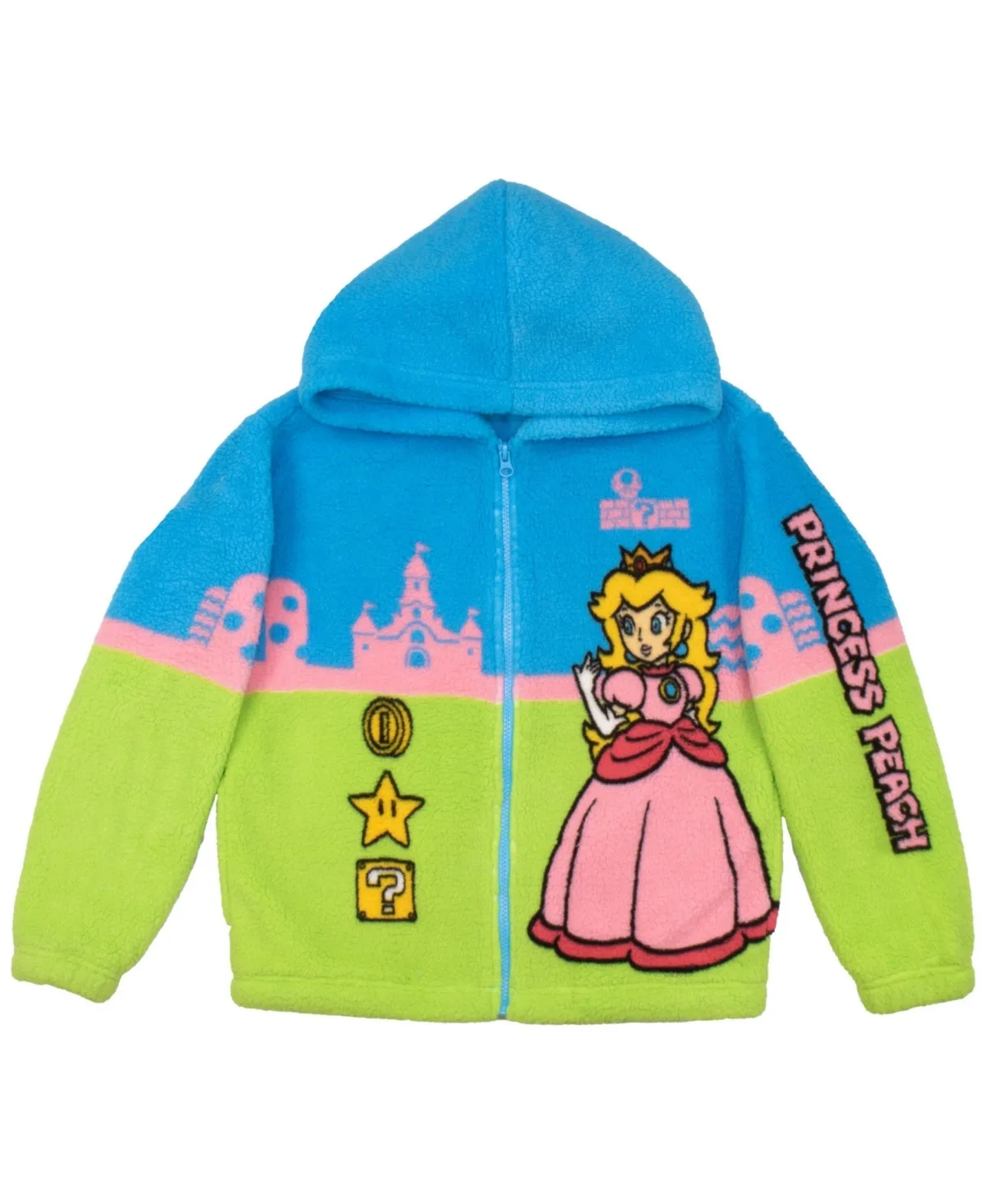 Nintendo Princess Peach Sherpa Zip-Up Hoodie by Mario