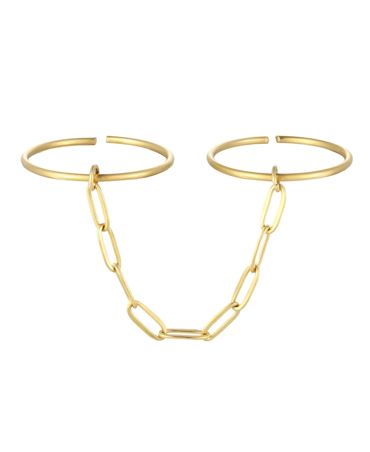 Gold-Tone Connected Ring, 2-Piece Set by Adornia
