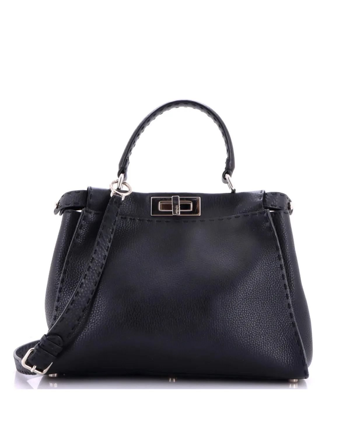 Pre-Owned Fendi Medium Selleria Peekaboo Bag Leather by FENDI