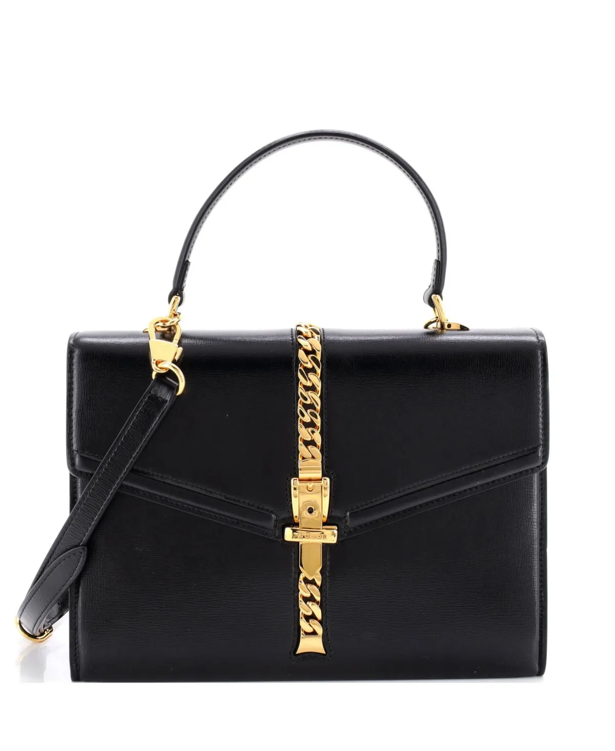 Pre-Owned Gucci Small Sylvie 1969 Top Handle Bag Leather