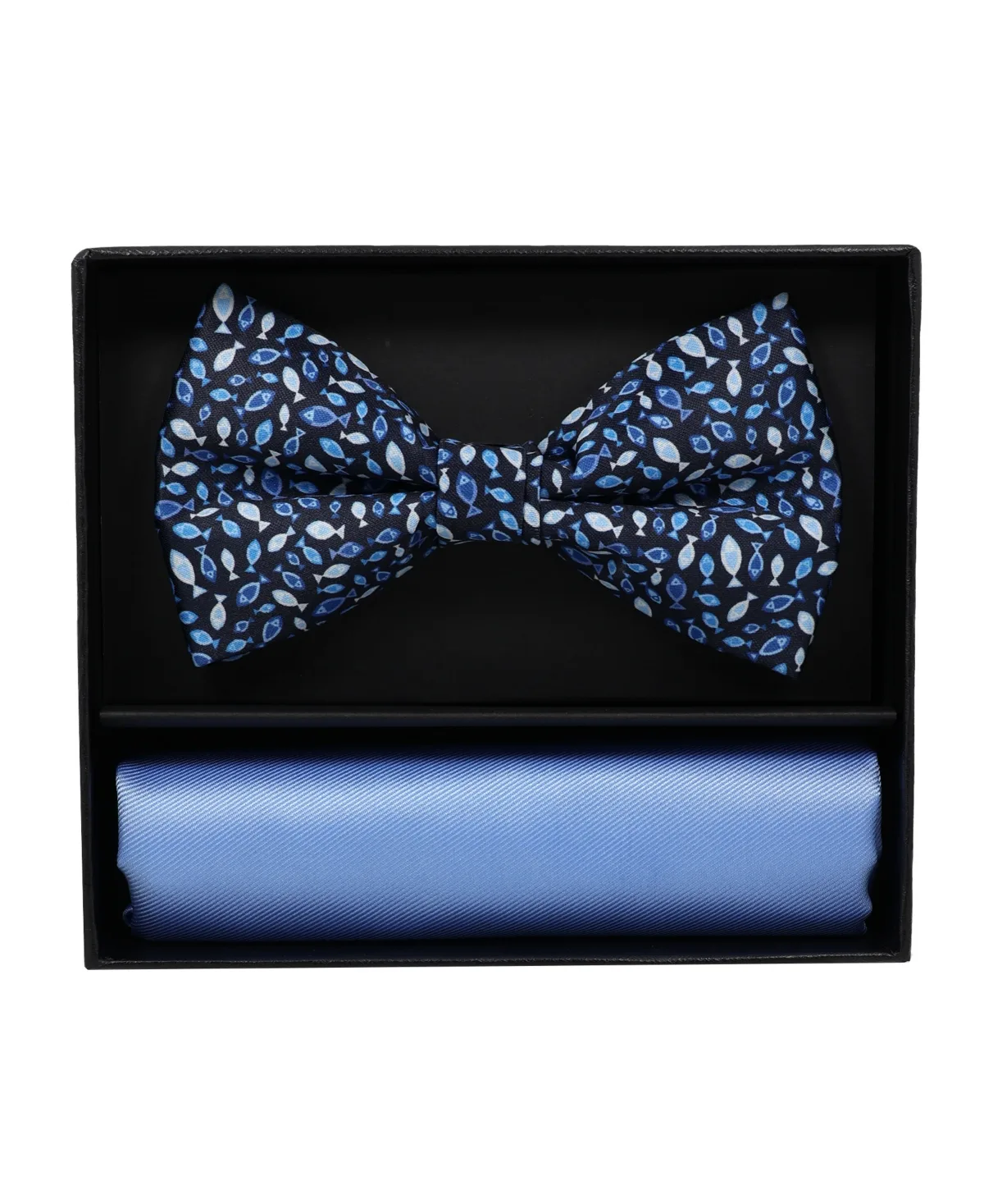 Pre-Tied Fish Bow Tie and Pocket Square, 2-Piece Set by Nicole Miller
