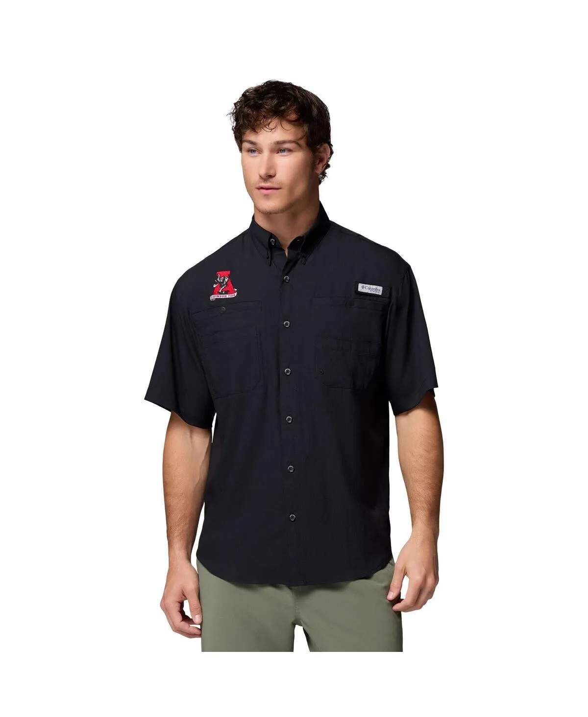 Alabama Crimson Tide Tamiami Omni-Shade Button-Down Shirt by Columbia