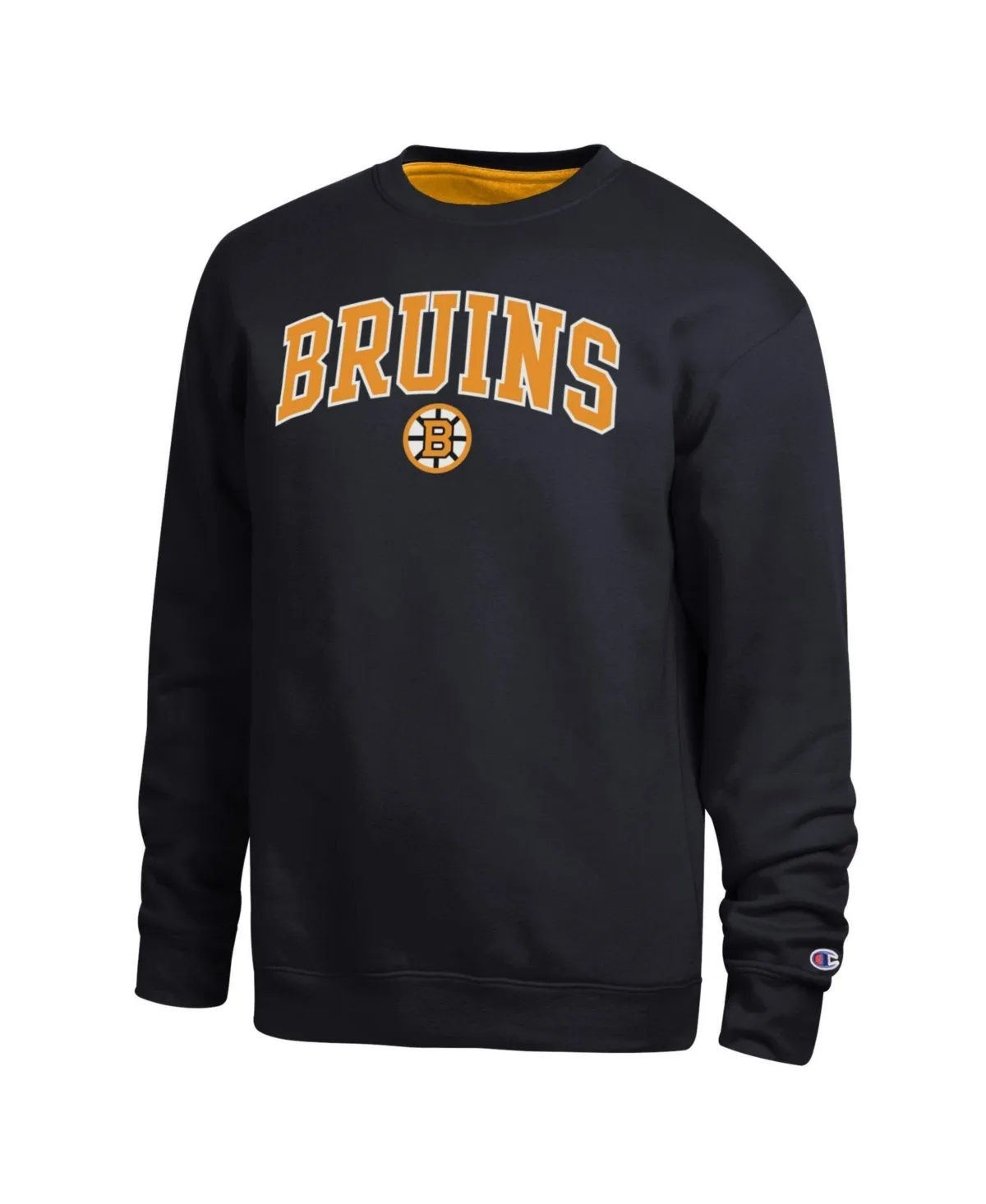 Boston Bruins Graphic Long-Sleeve Crewneck Pullover Sweatshirt by Champion
