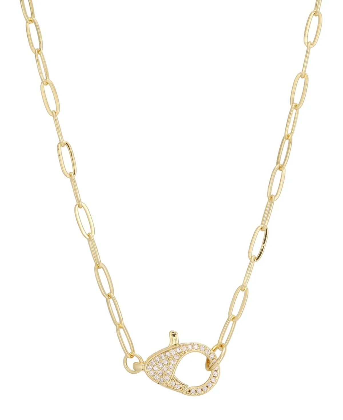 Cubic Zirconia Paperclip Necklace