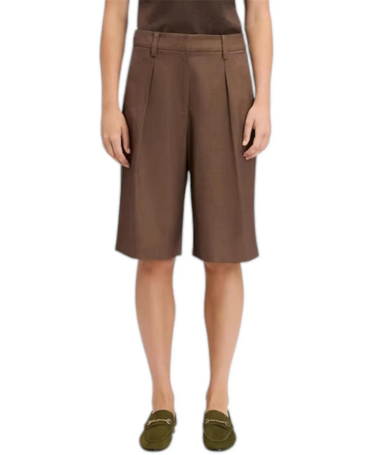 Tailored Pleated Bermuda Shorts, 12 Inseam by Sam Edelman
