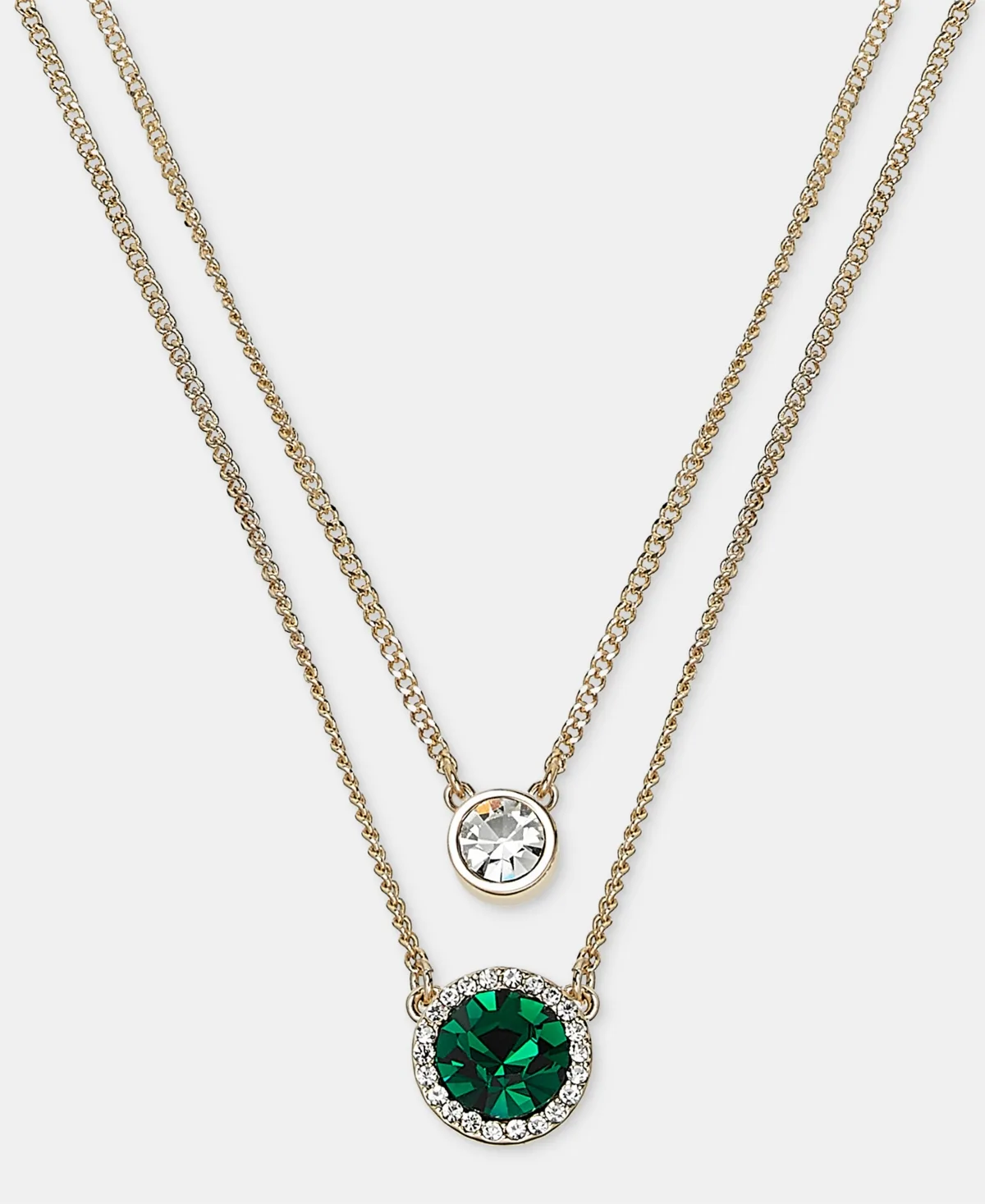 Glass Crystal Layered Necklace, 16/17 by DKNY