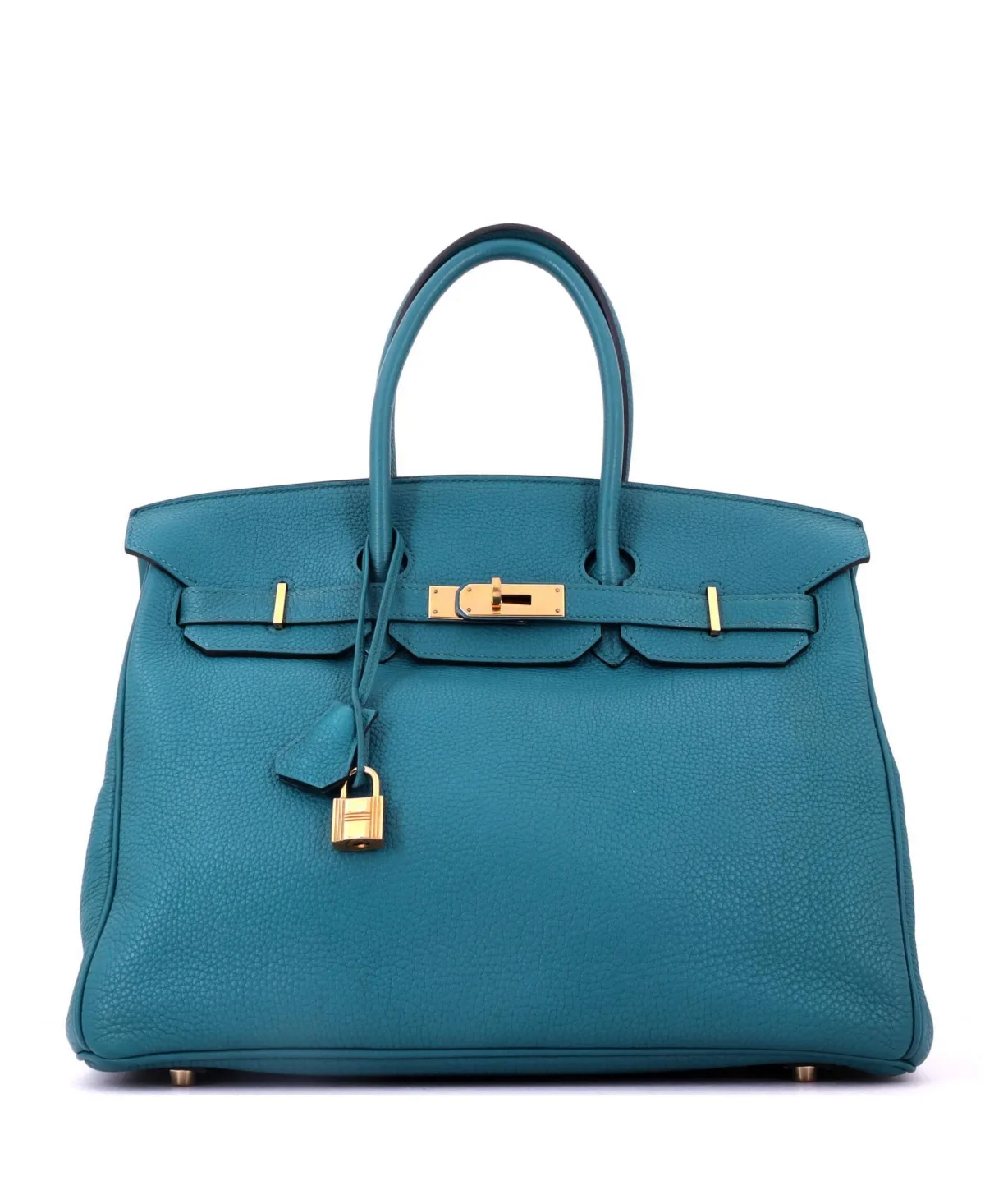 Pre-Owned Hermes Birkin 35 Handbag Clemence with Gold Hardware by Hermes