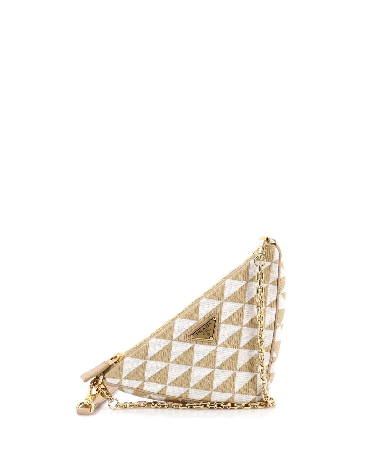 Pre-Owned Prada Mini Symbole Triangle Bag Leather and Jacquard by Prada