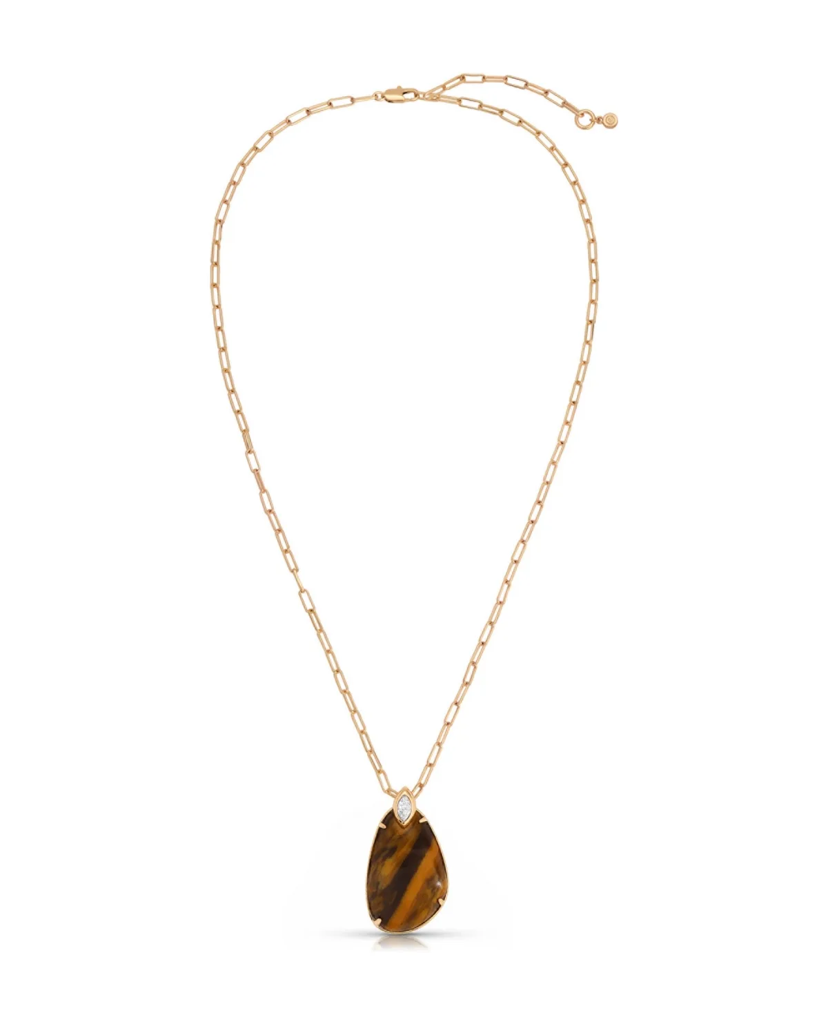 18k Gold-Plated Majestic Stone Pendant Necklace by Ettika