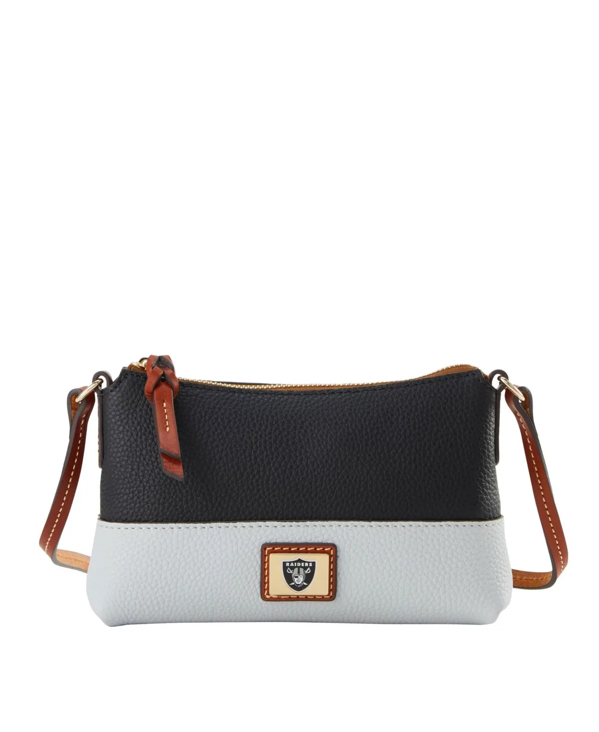 Halftime Izzy Las Vegas Raiders Water-Resistant Leather Crossbody Purse by Dooney & Bourke