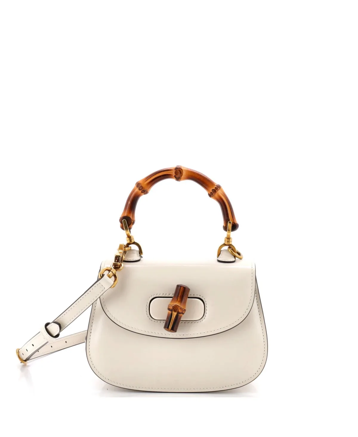 Pre-Owned Gucci Mini Bamboo 1947 Top Handle Bag Leather