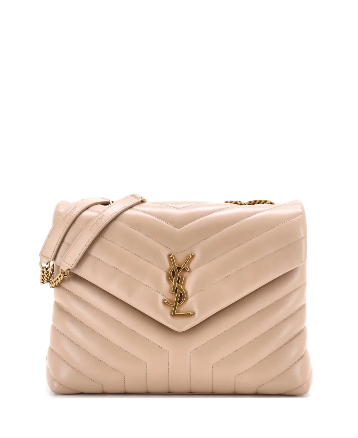 Pre-Owned Saint Laurent Loulou Matelasse Chevron Medium Shoulder Bag by Saint Laurent
