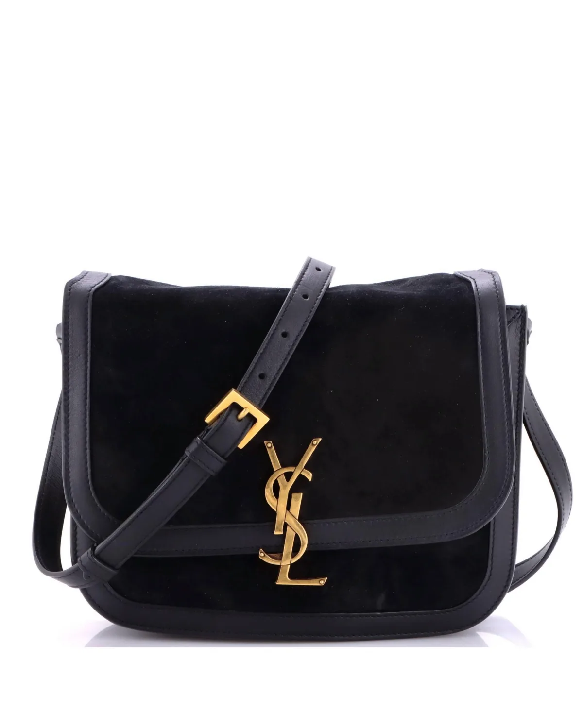 Pre-Owned Saint Laurent Medium Solferino Bag Suede by Saint Laurent