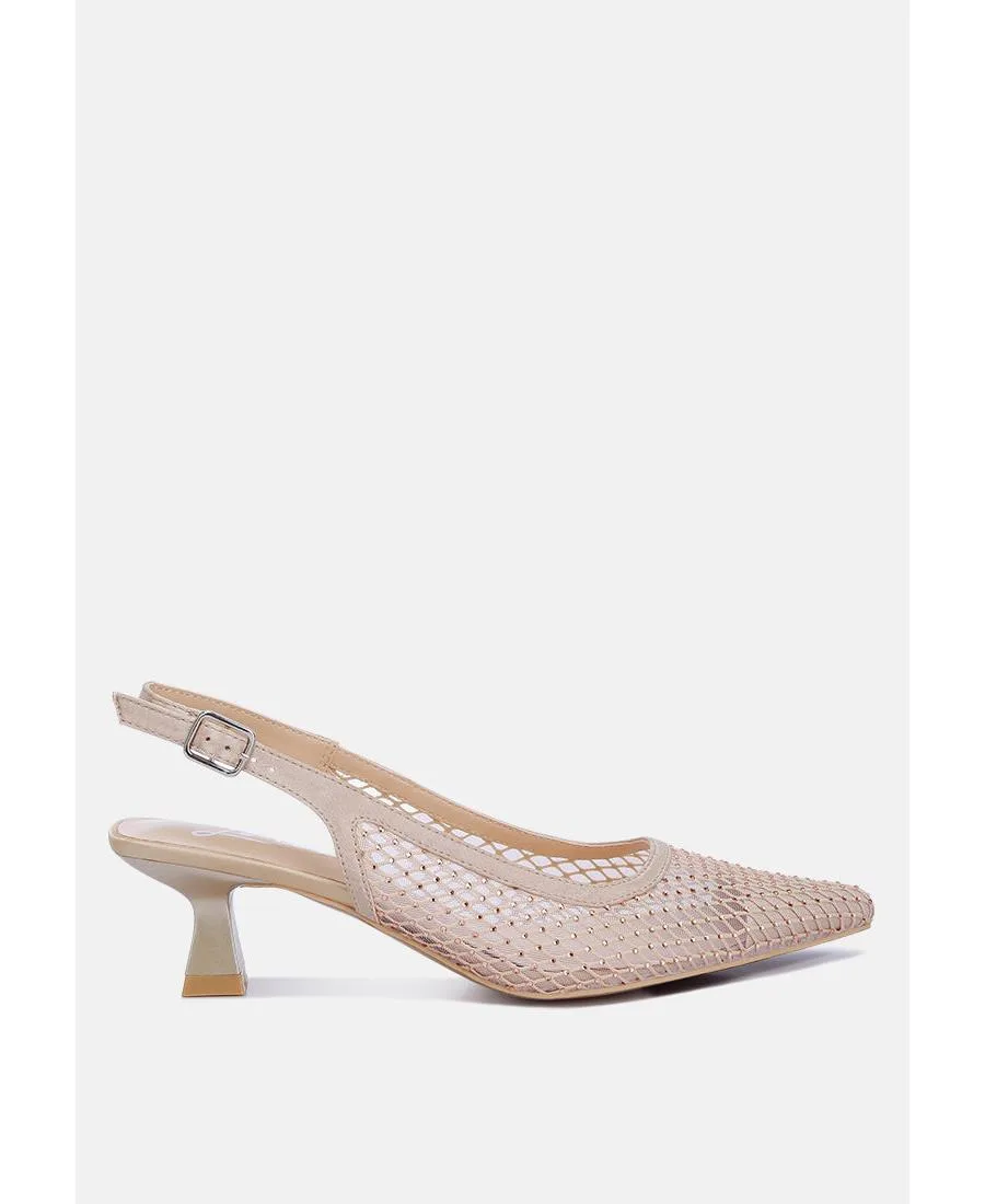 Siev Rhinestone Slingback Mules by London Rag