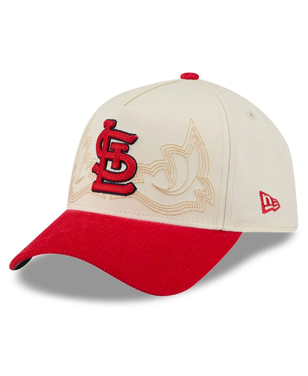 St. Louis Cardinals Western Stitch 9FORTY A-Frame Adjustable Hat - Stone by New Era