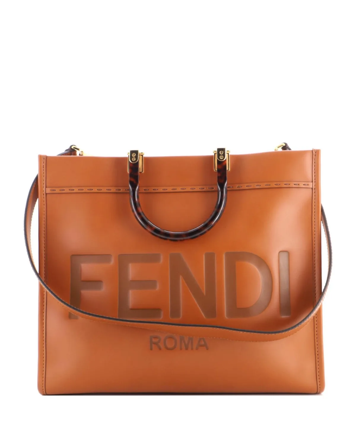 Pre-Owned Fendi Medium Sunshine Shopper Tote Leather by FENDI