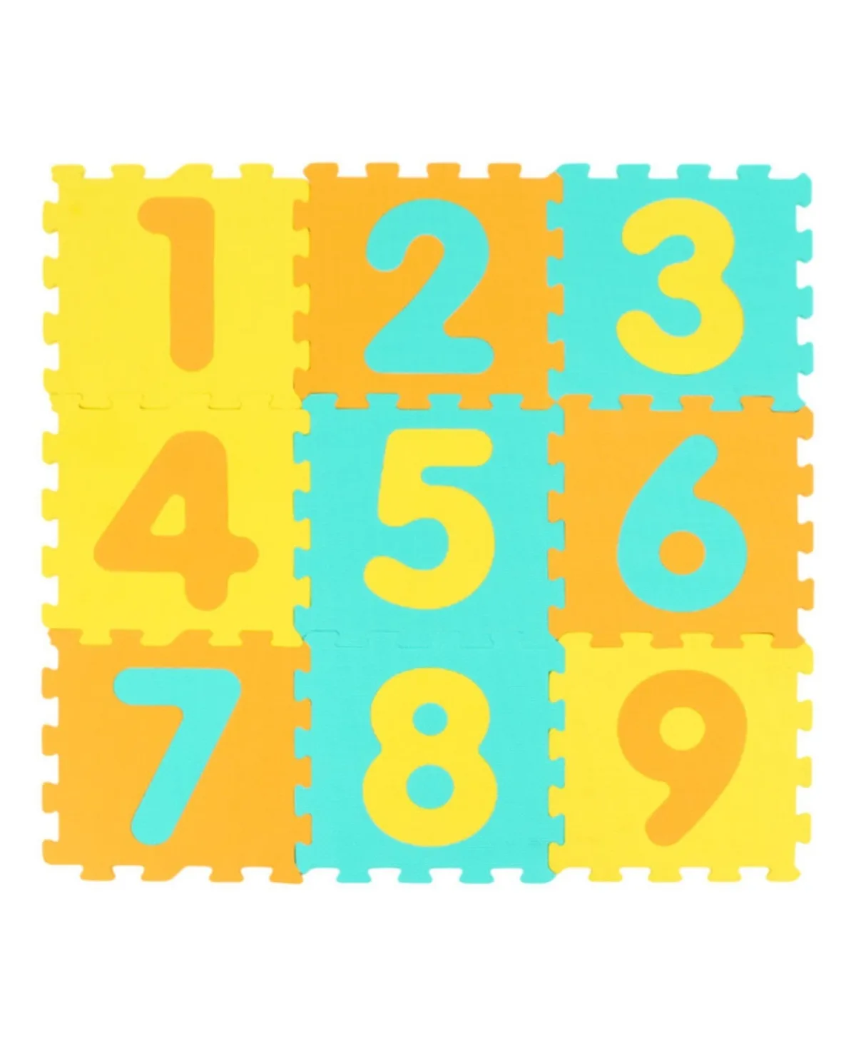 9 Piece Foam Hopscotch Play Mat with Three Marker Discs, Ages 10 Months+ by Hongge