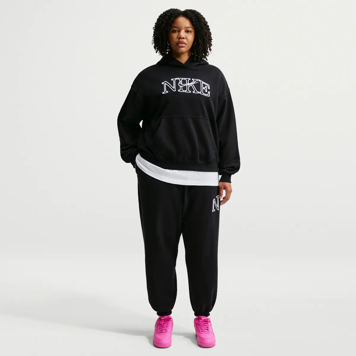 Studio Fleece Medium Weight Oversized Cuffed Logo Pants by Nike