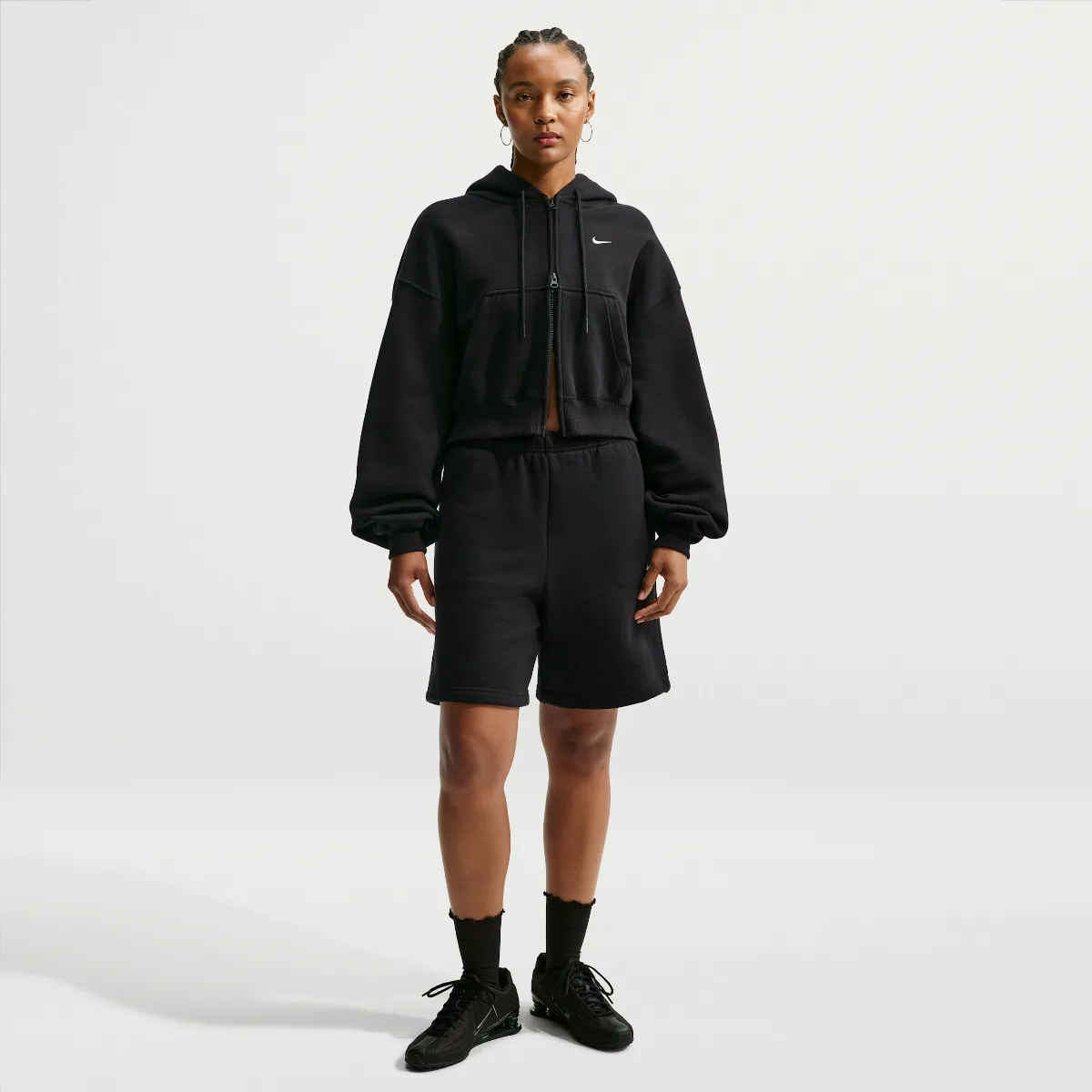 Studio Fleece Medium Weight Oversized High-Rise Shorts