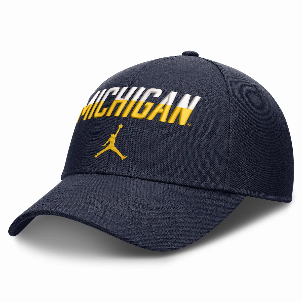Michigan Sideline Rise Gameday Jordan Brand Dri-FIT College Trucker Adjustable Hat by Jordan