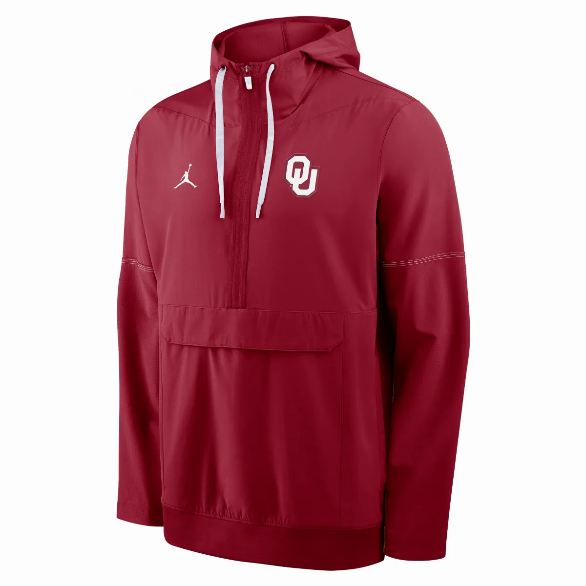 Oklahoma Sideline Anorak Jordan Brand College 1/2-Zip Hooded Jacket by Jordan