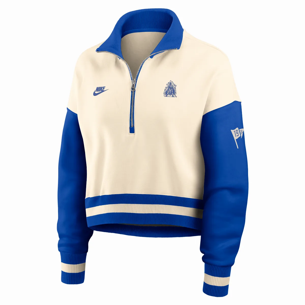 Duke Legacy College Cropped Oversized 1/4-Zip Crew by Nike