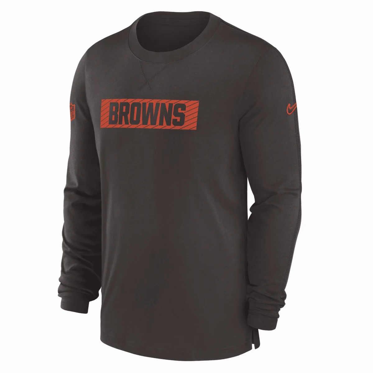 Cleveland Browns Sideline Player Team Issue Dri-FIT Long-Sleeve Top
