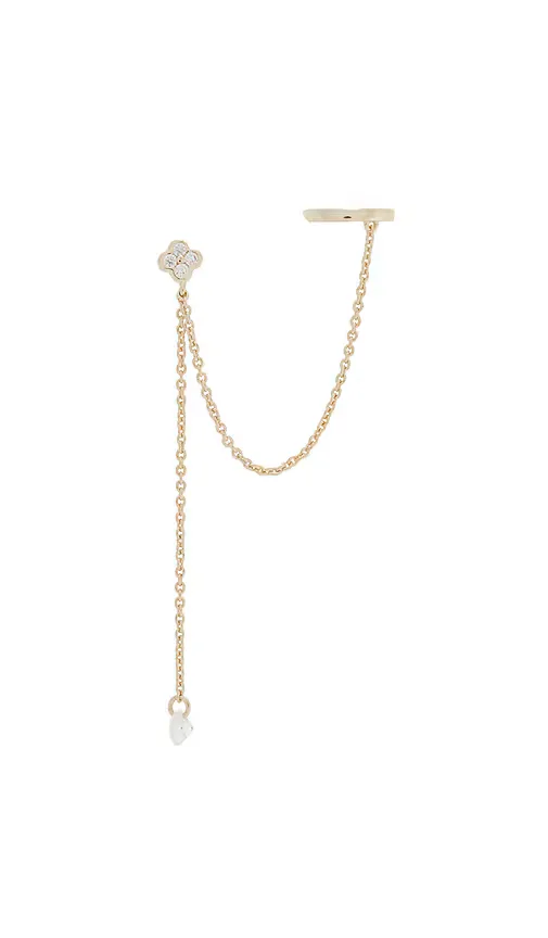 Floating Chain Stud x Ear Cuff by By Adina Eden