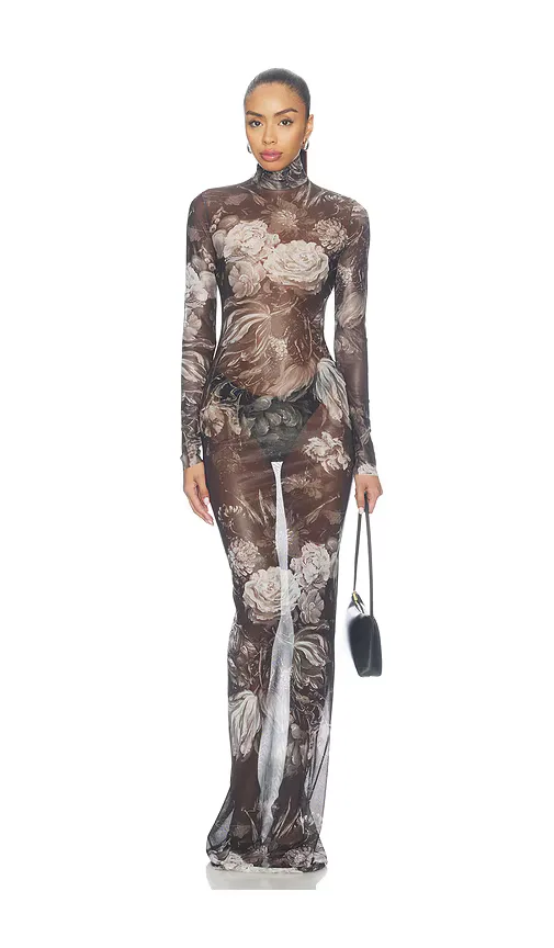 Flammingo Maxi Dress by Roberto Cavalli