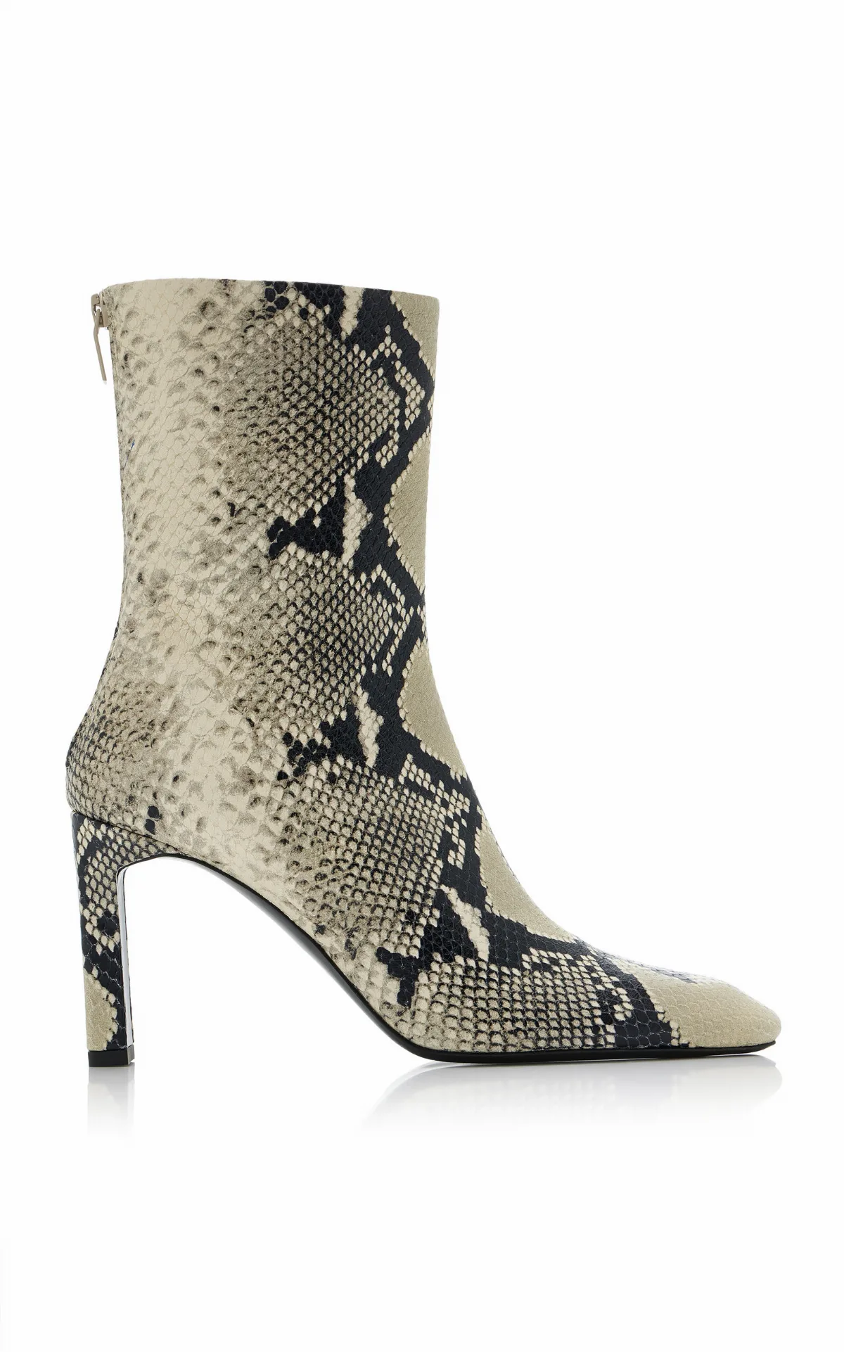 Bar Python-Embossed Leather Boots by Toteme