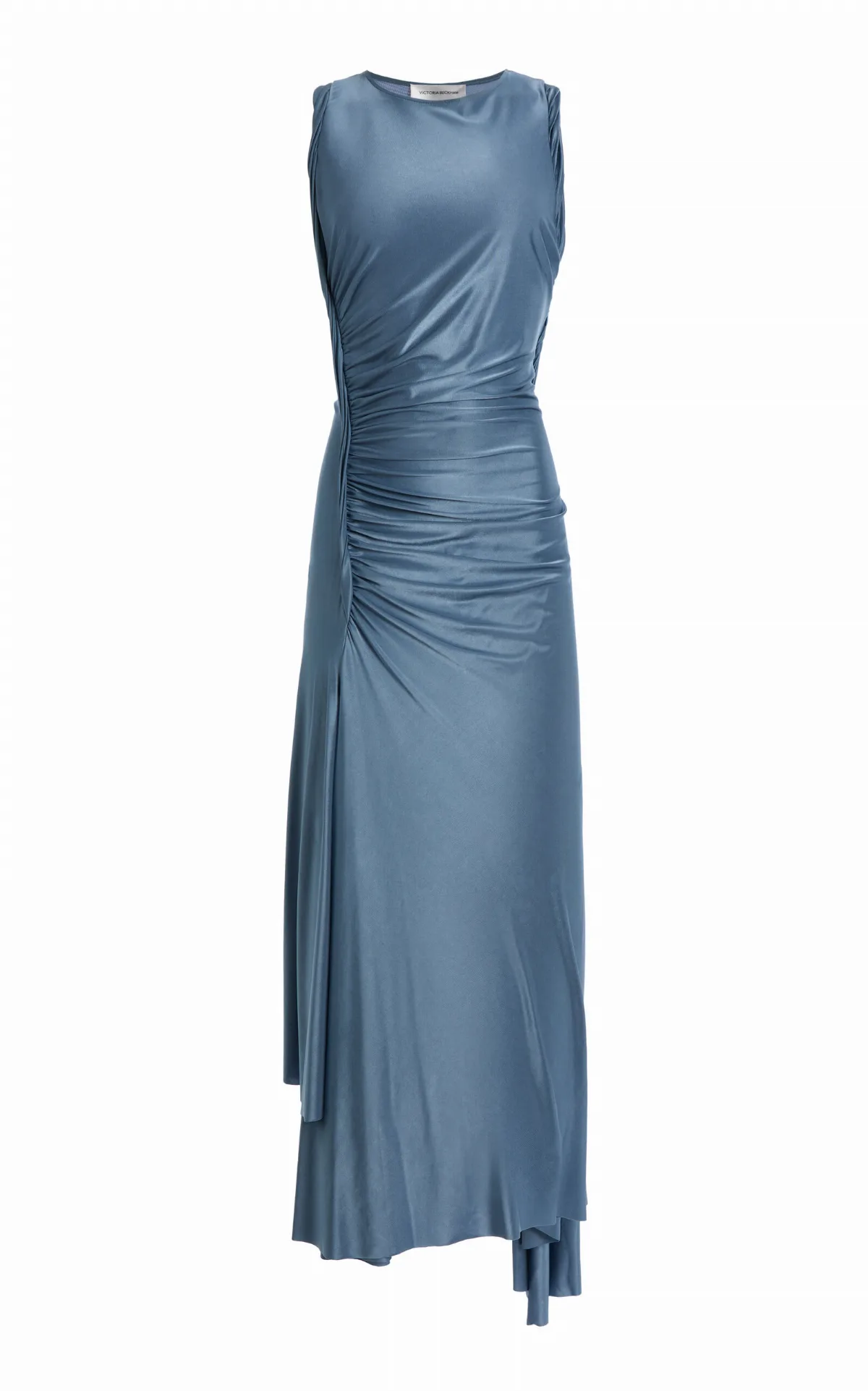 Ruched Satin Midi Dress by Victoria Beckham