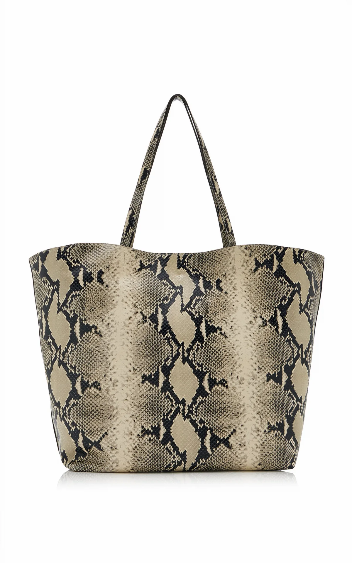 Roam Python-Effect Leather Tote Bag by Toteme