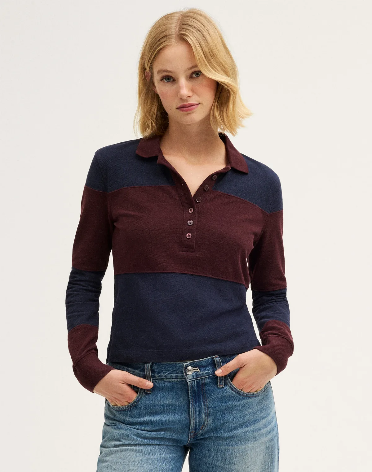 Shrunken Rugby Polo in Cotton Pique by MW