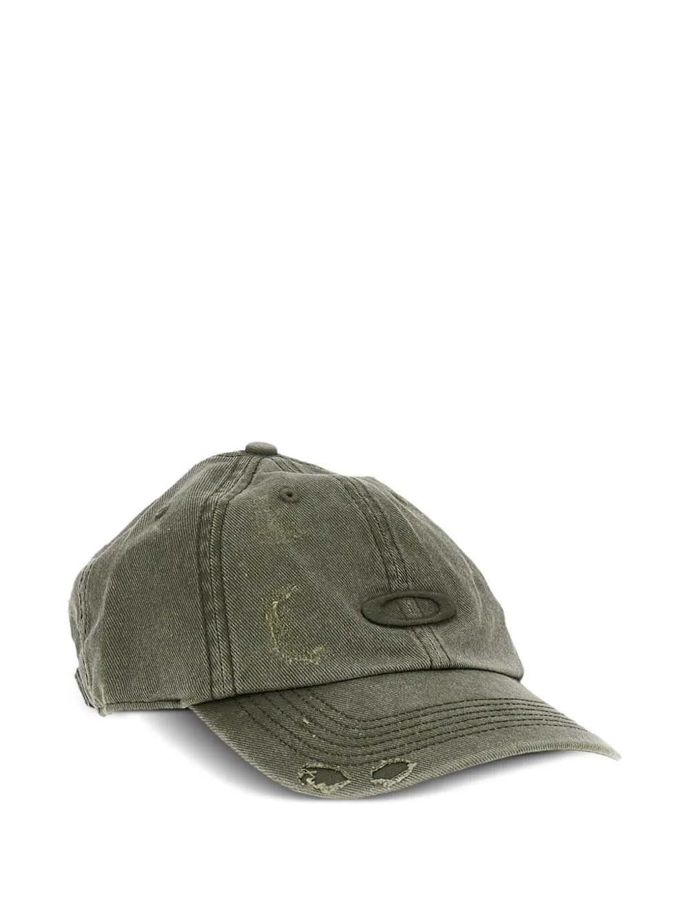 Distressed Logo-Plaque Baseball Cap by Oakley