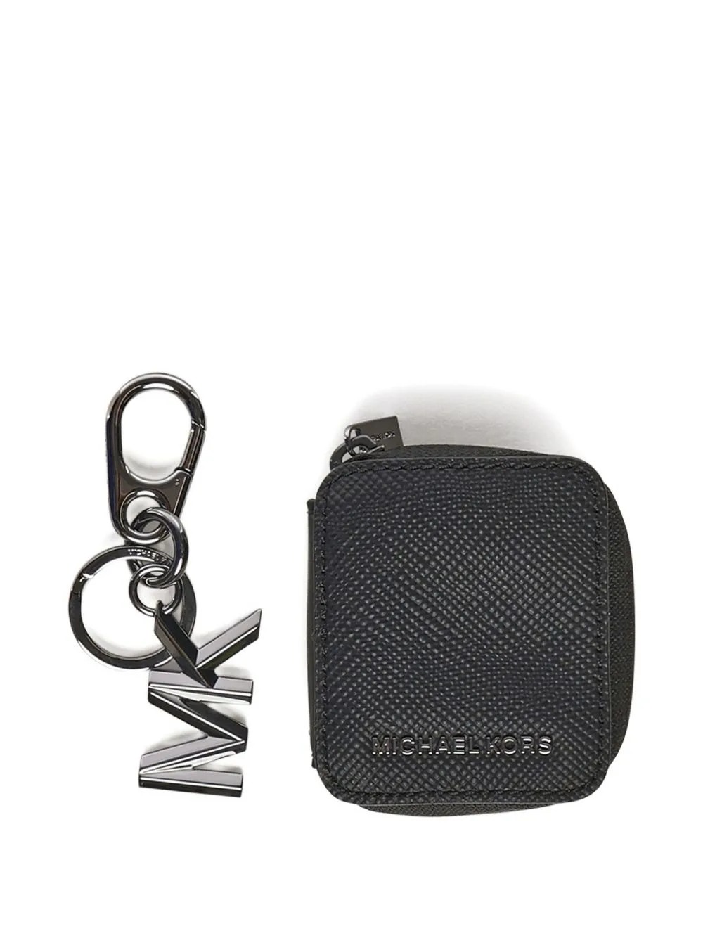 Leather Logo-Detail Keyring by Michael Kors