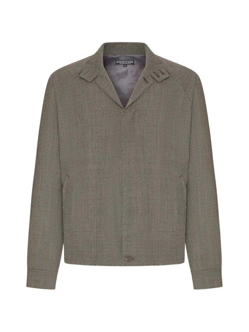 Dobby-Weave Raglan-Sleeve Jacket by soshiotsuki