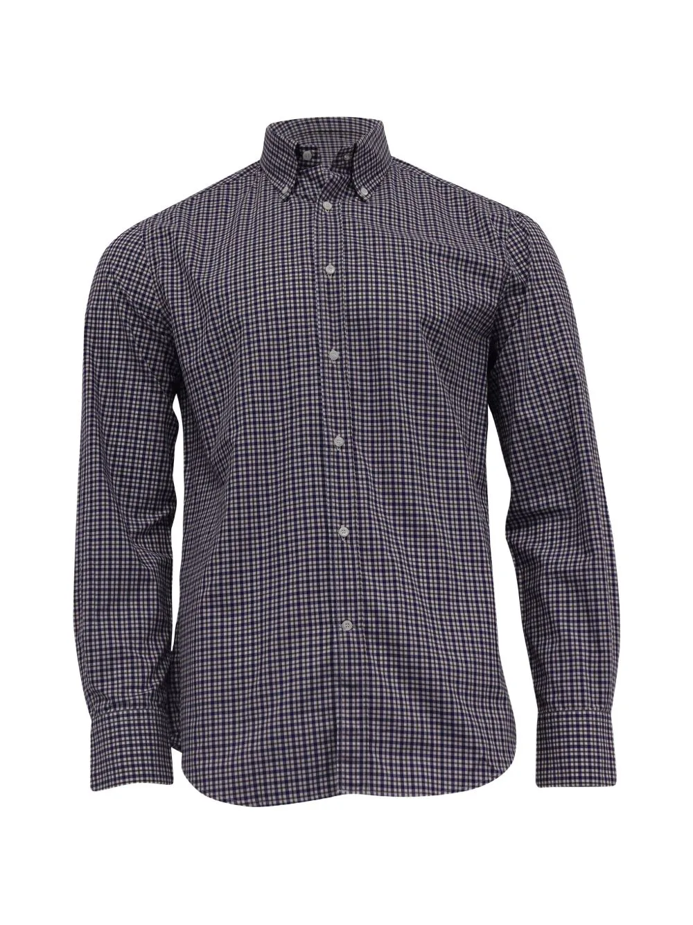 Check-Pattern Buttoned Shirt by Brunello Cucinelli Vintage