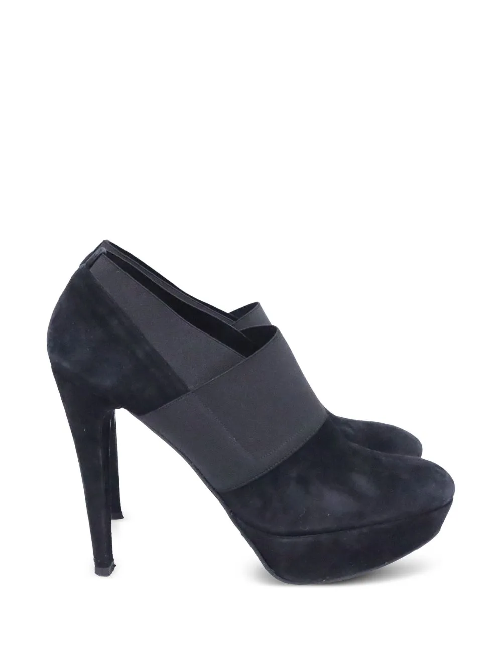 Elastic Strap Platform Ankle Boots by Stuart Weitzman