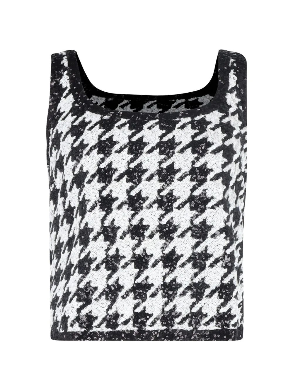 Sequined Houndstooth Tank Top by Ralph Lauren Vintage