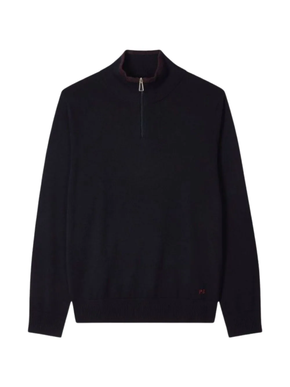 Zip Mock-Neck Wool Sweater by PS Paul Smith