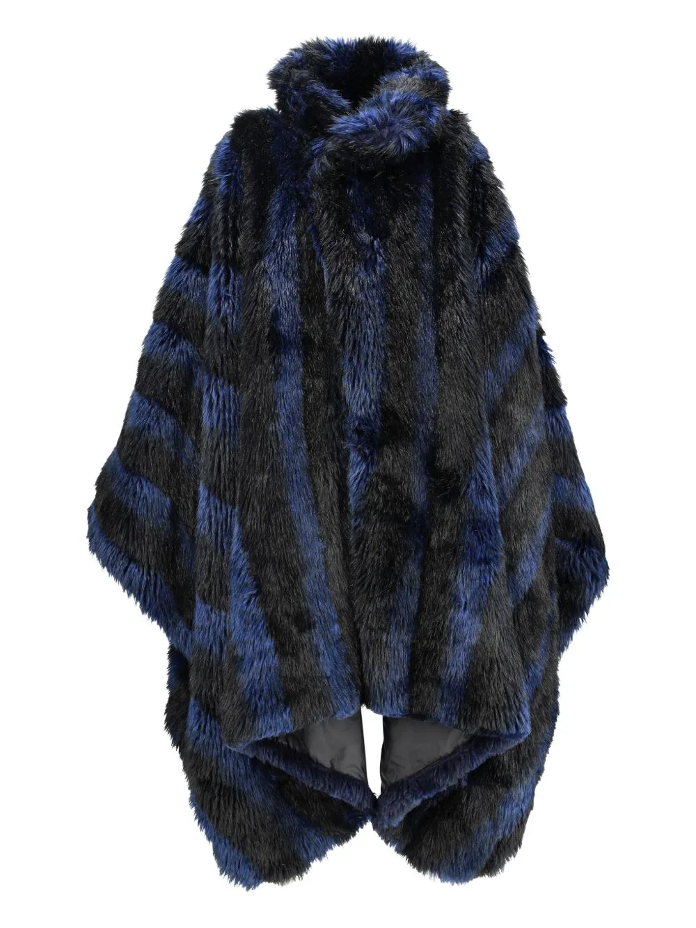 Striped Faux-Fur Coat by Emporio Armani Pre-Owned