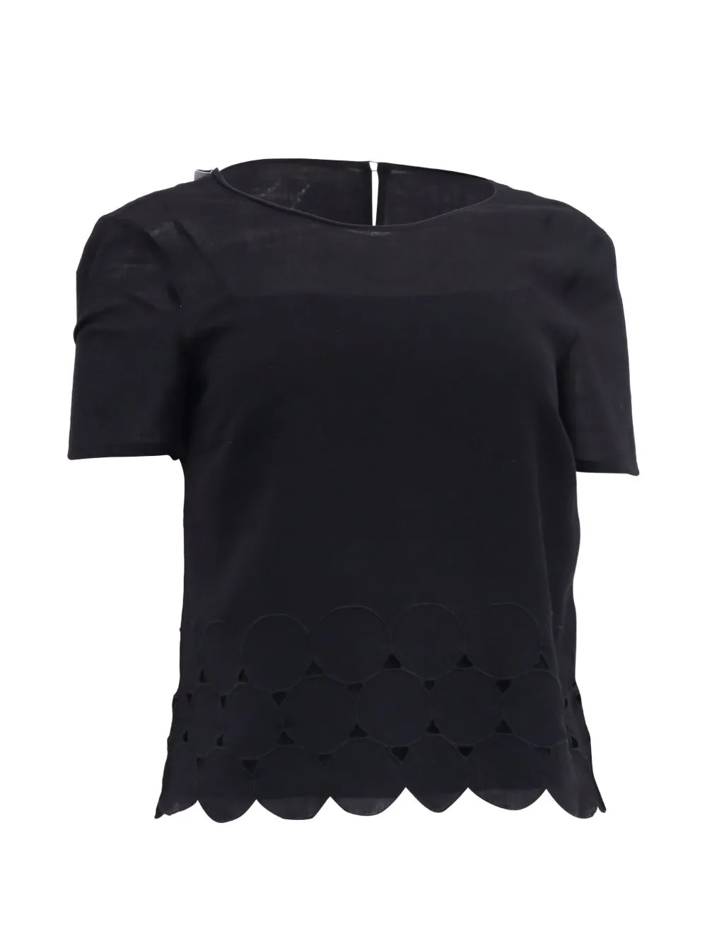 Scalloped-Trim T-Shirt by Akris