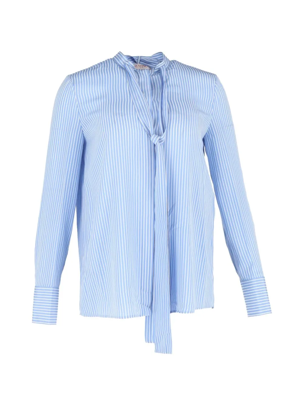 Stripe Tie-Neck Shirt by Valentino Garavani Pre-Owned